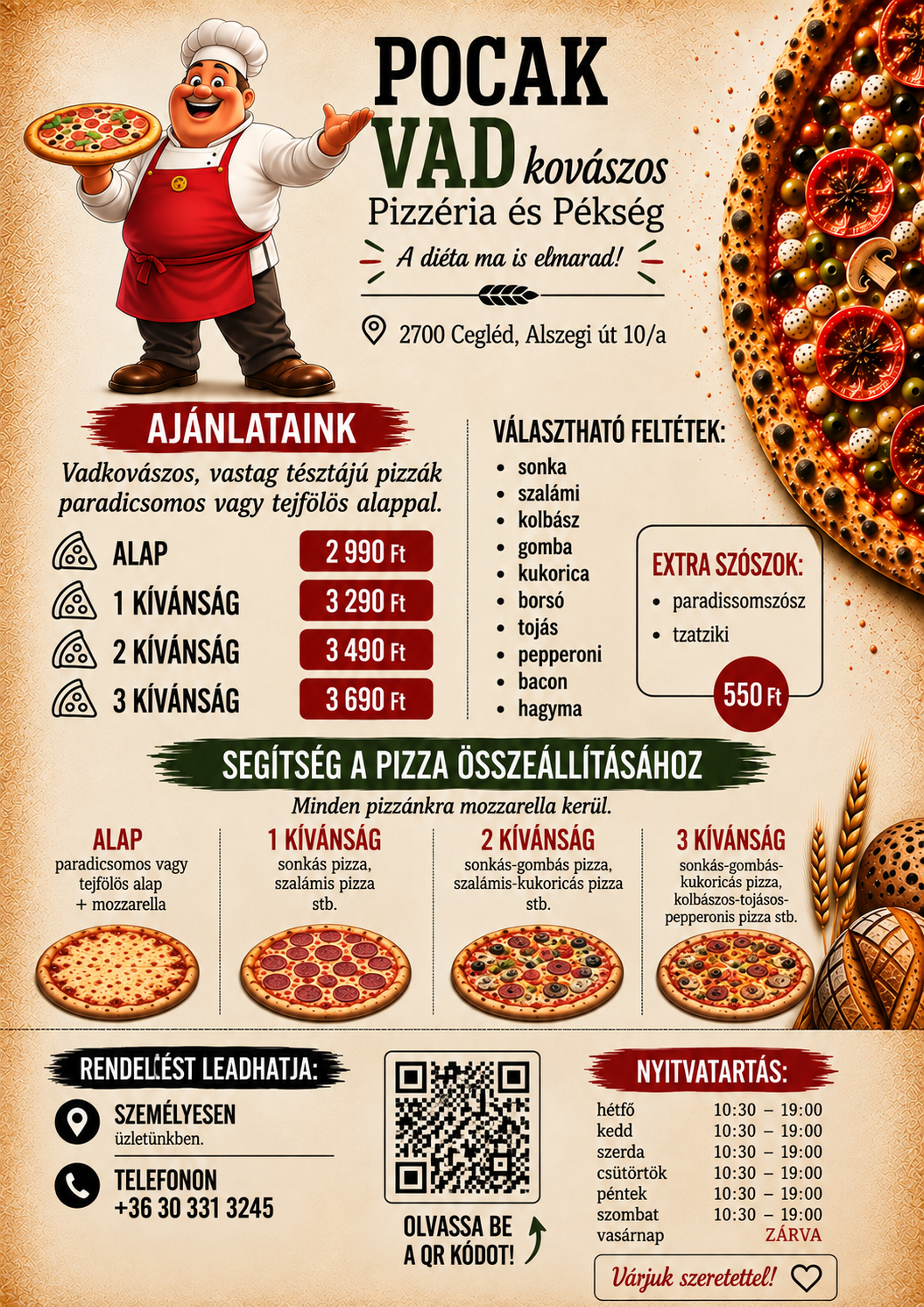 Pizza étlap